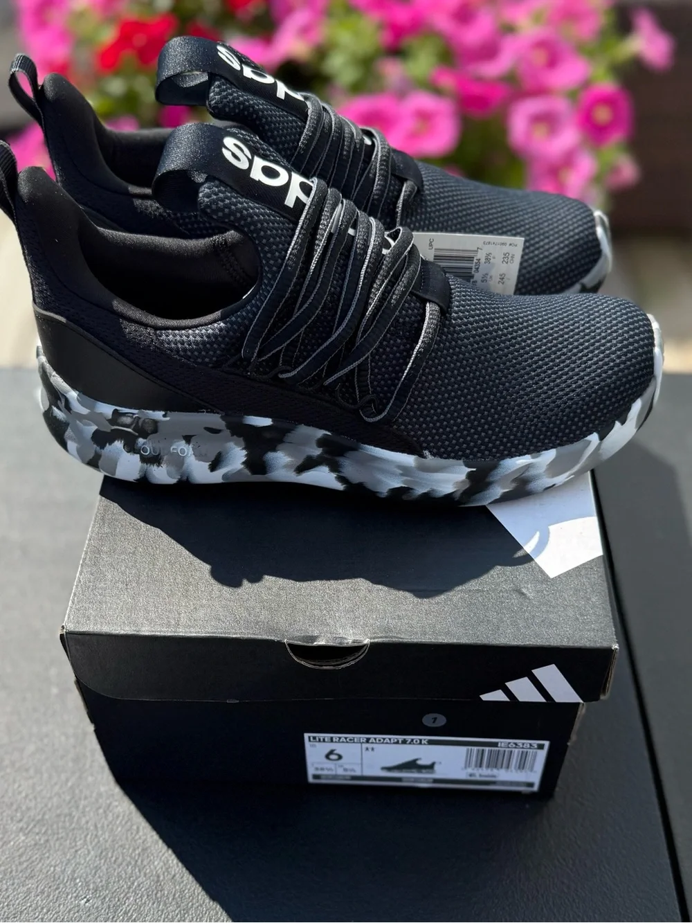 New ADIDAS Lite Racer Adapt 7.0 Unisex Size 6 Sneakers